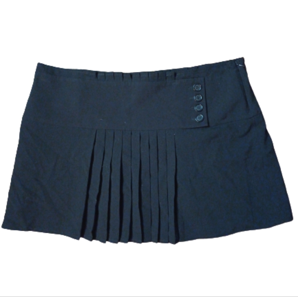 Black pleated skirt.